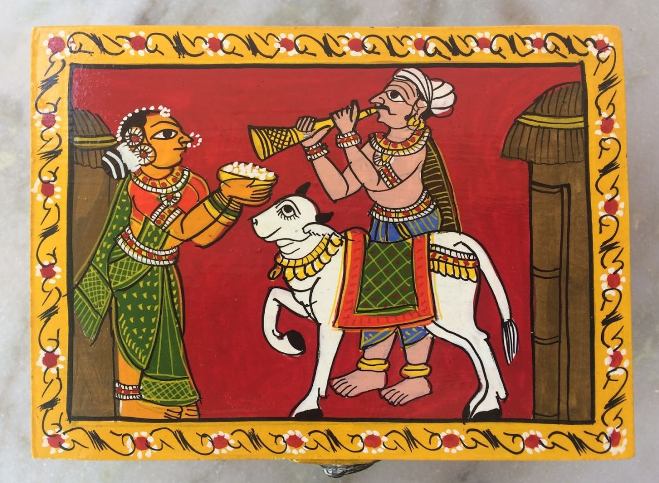 Village Folk Cheriyal Painting